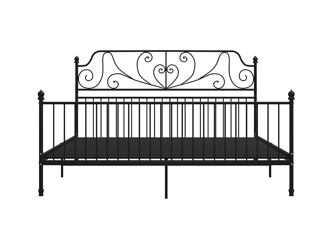 Struttura letto senza materasso in metallo nero 180x200 cm