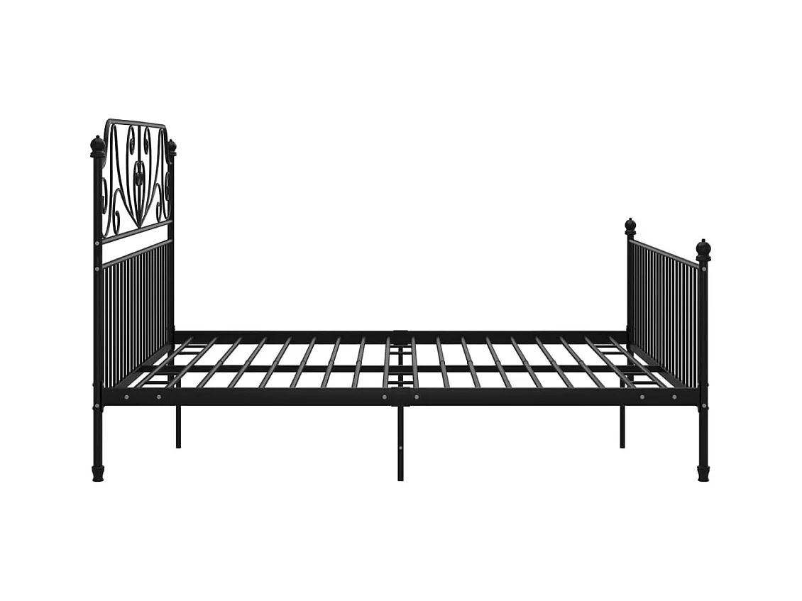 Struttura letto senza materasso in metallo nero 180x200 cm