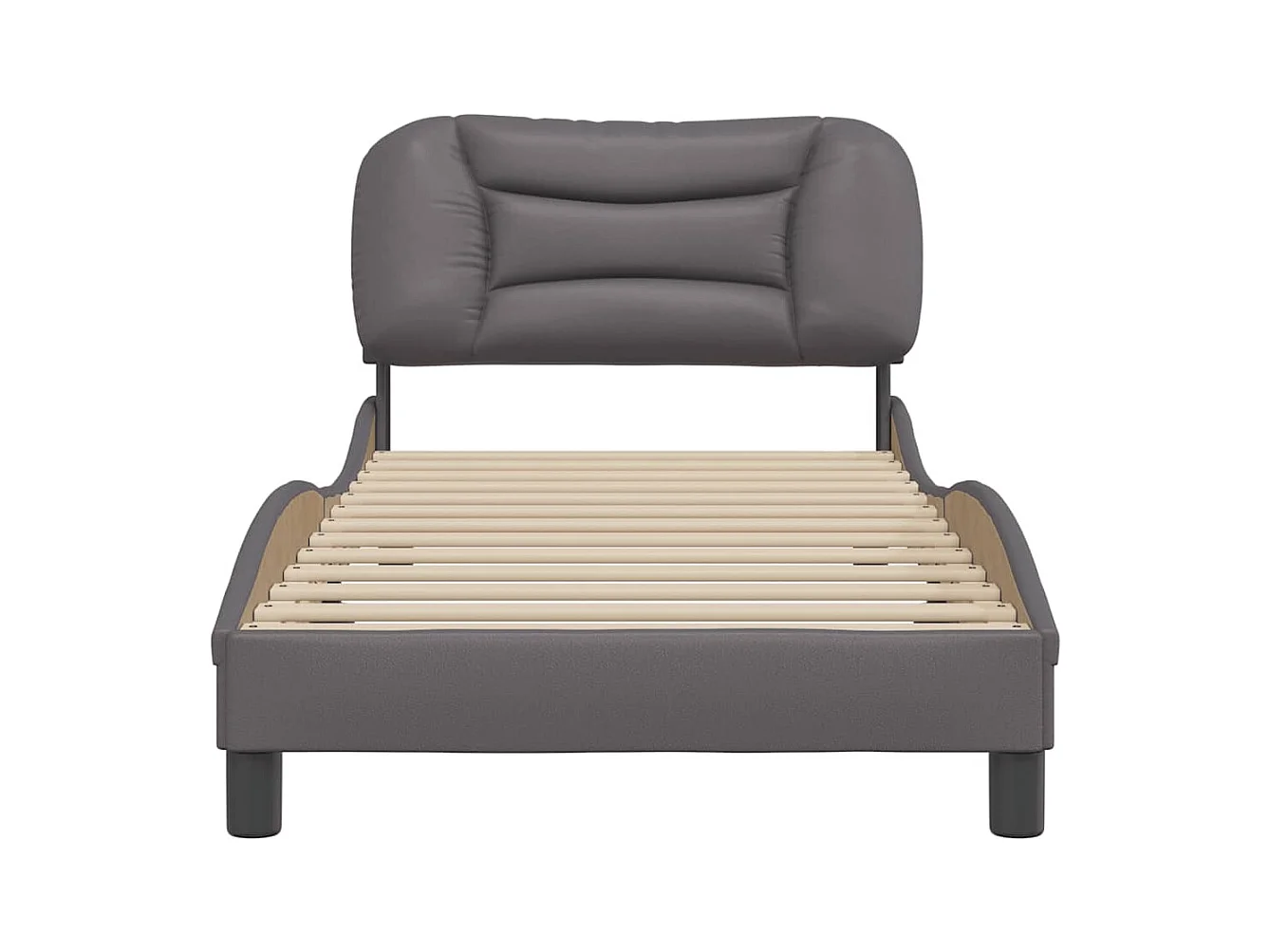 Struttura letto senza materasso grigio 90x200 cm similpelle