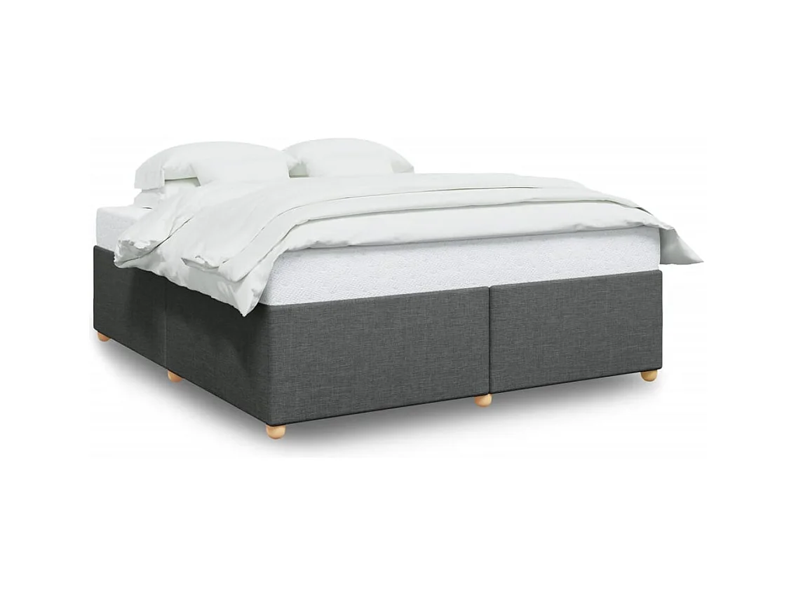 Bedframe zonder matras donkergrijs 180x200 cm stof