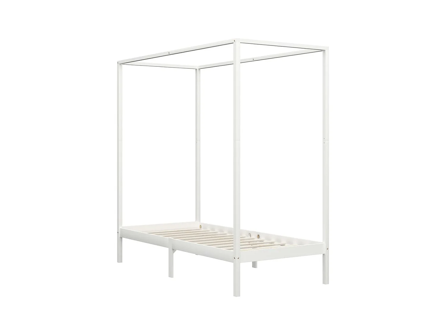 Hemelbedframe zonder matras massief hout 90x200 cm