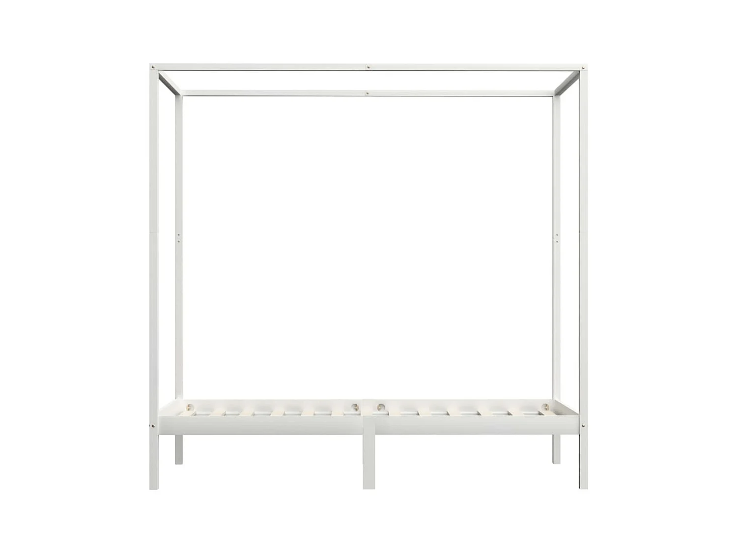 Hemelbedframe zonder matras massief hout 90x200 cm