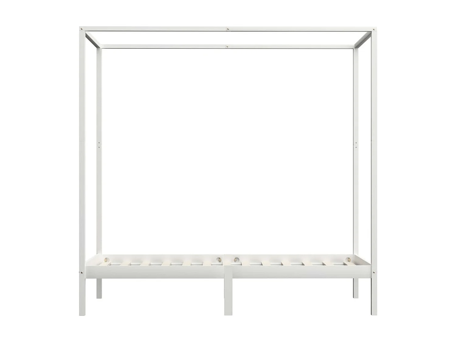 Cadre de lit à baldaquin sans matelas bois massif 90x200 cm