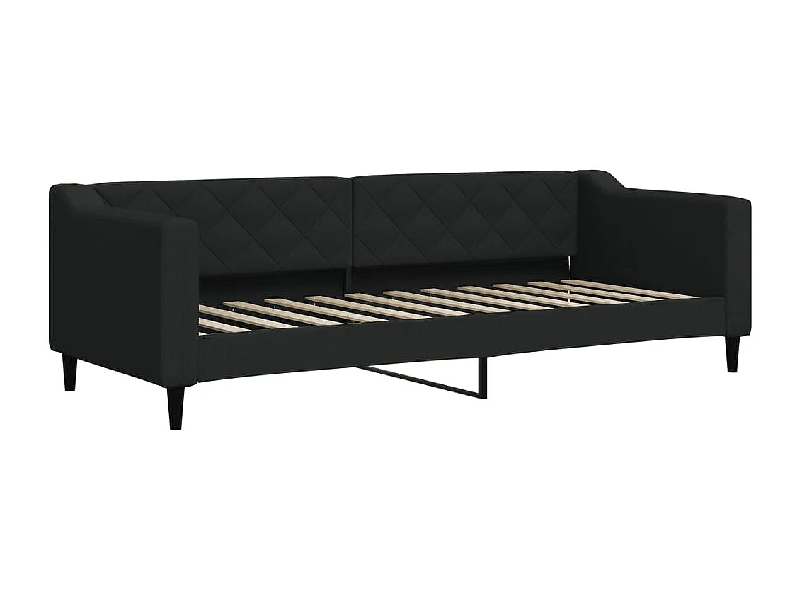 Lit de repos sans matelas noir 80x200 cm tissu