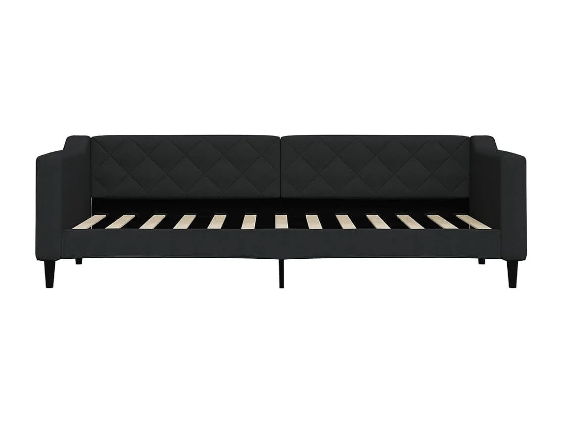Lit de repos sans matelas noir 80x200 cm tissu