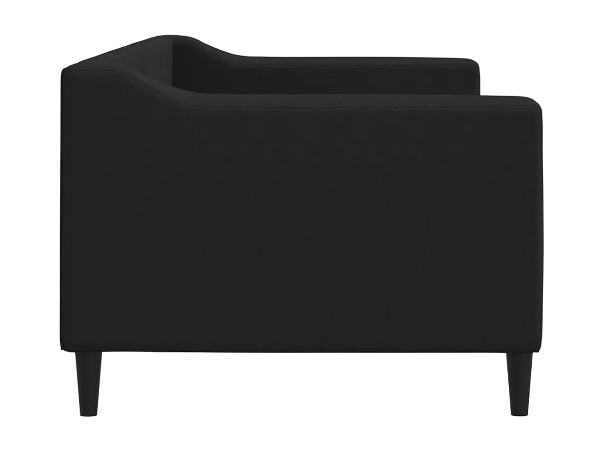 Lit de repos sans matelas noir 80x200 cm tissu