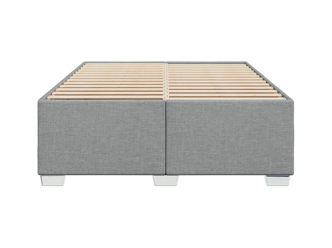 Estructura de cama sin colchón de tela gris claro 160x200 cm