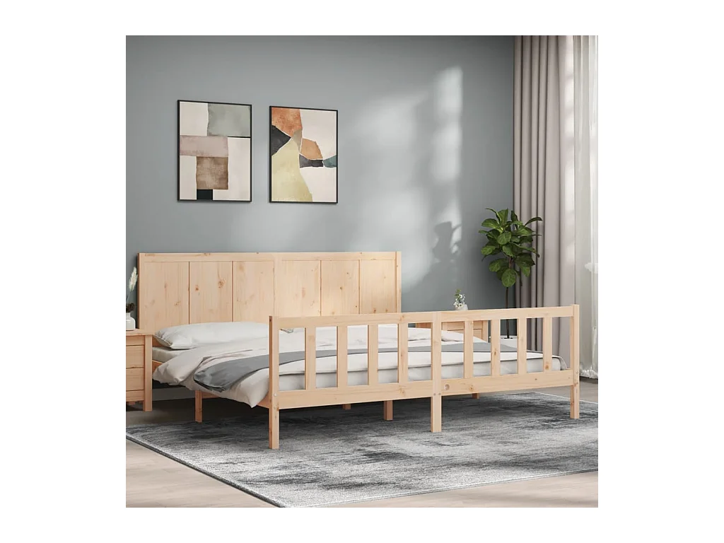 Bettgestell ohne Matratze 200x200 cm Kiefer Massivholz