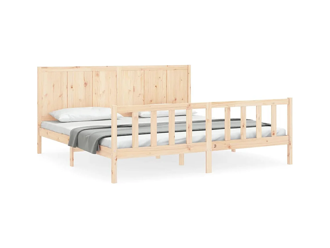Bettgestell ohne Matratze 200x200 cm Kiefer Massivholz