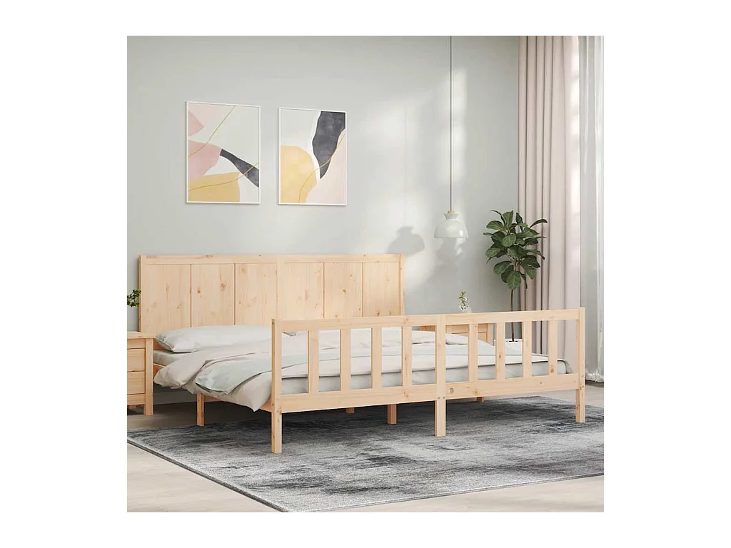 Bettgestell ohne Matratze 200x200 cm Kiefer Massivholz