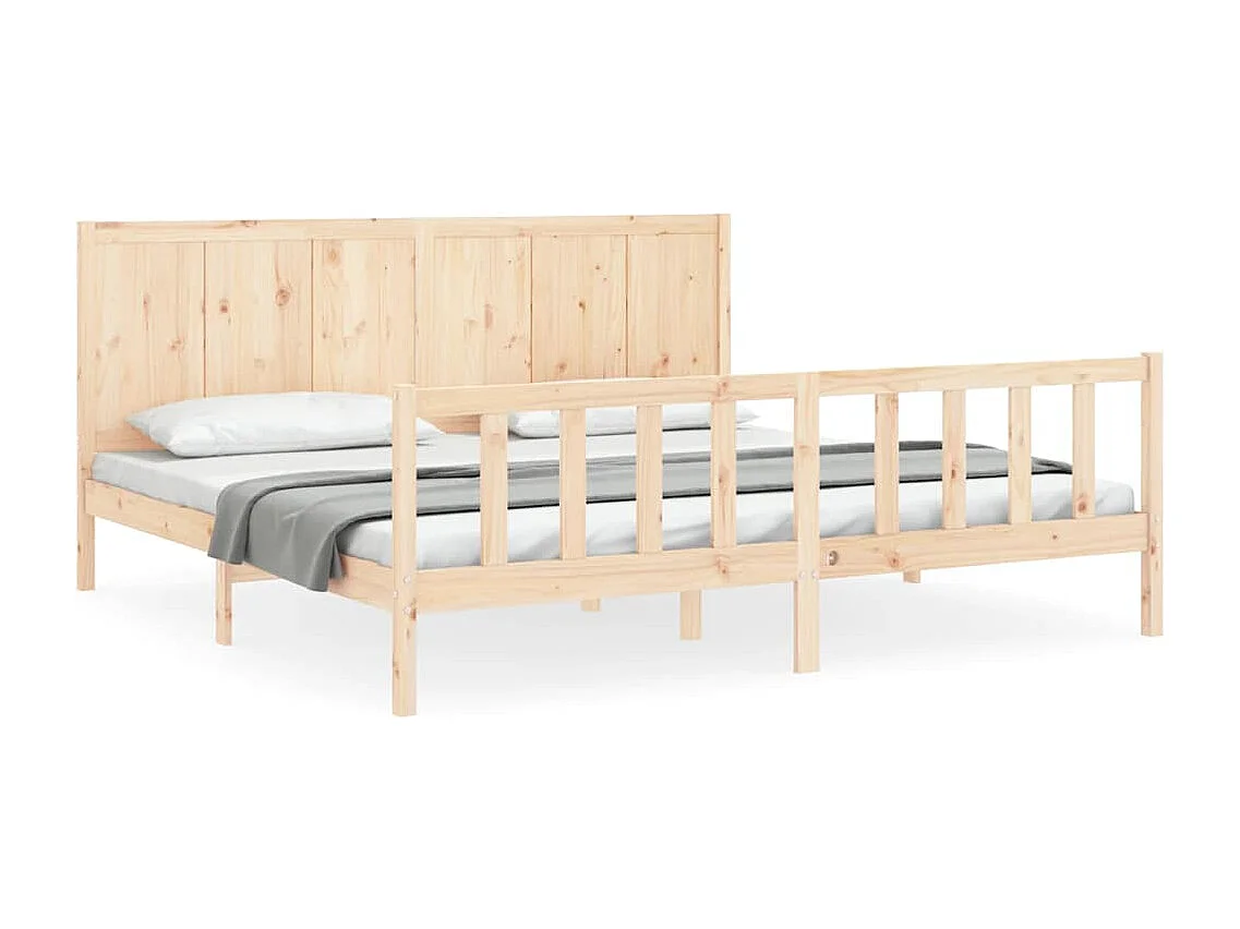 Cadre de lit sans matelas 200x200 cm bois massif de pin