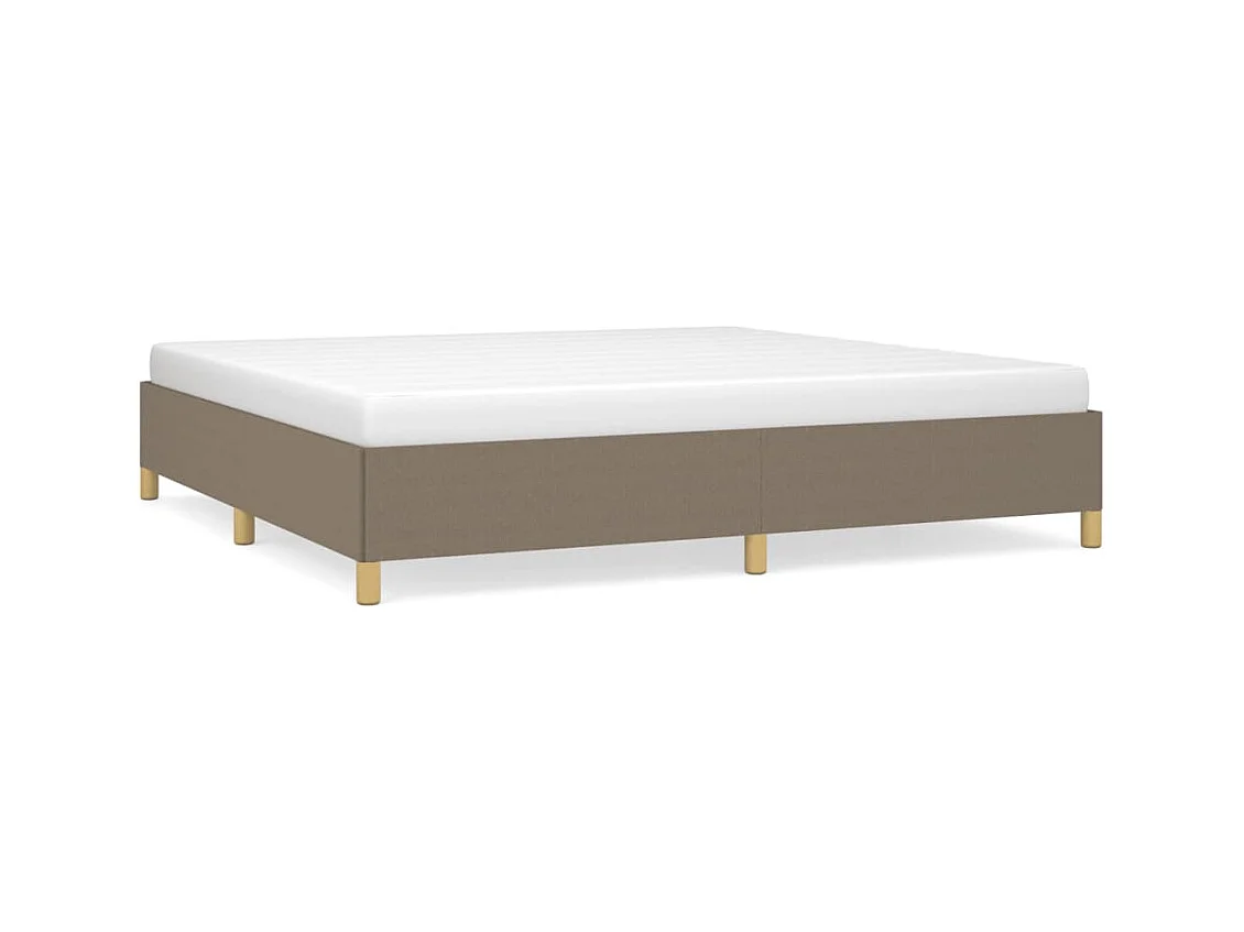 Estructura de cama sin colchón tela taupe 200x200 cm