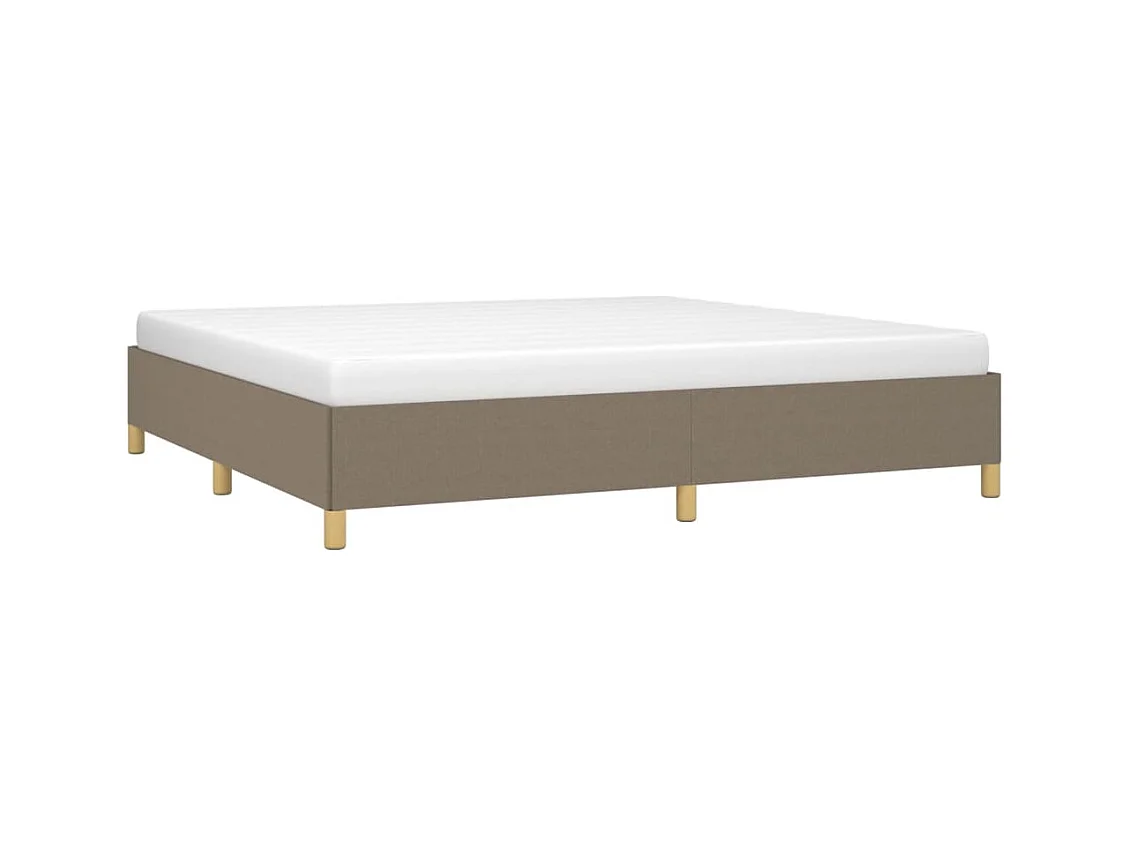 Estructura de cama sin colchón tela taupe 200x200 cm
