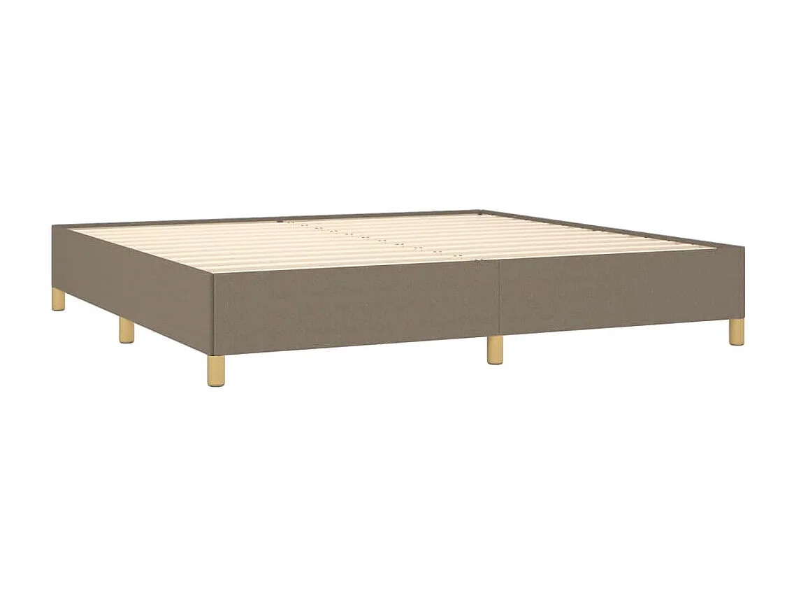 Cadre de lit sans matelas taupe 200x200 cm tissu