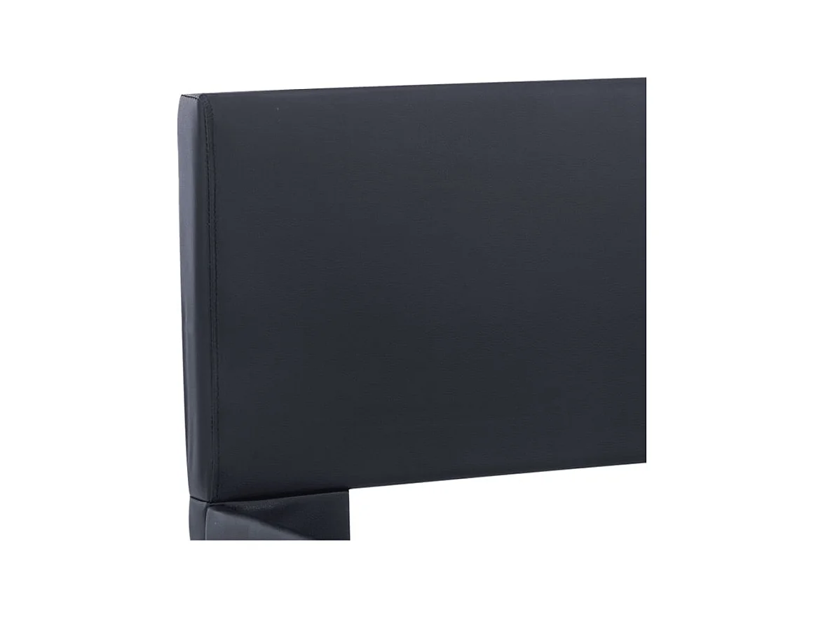 Cadre de lit avec LED sans matelas noir similicuir 90x200 cm