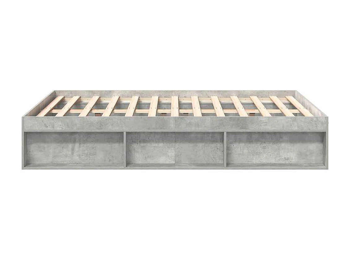 Bedframe zonder matras grijs beton 140x200 cm