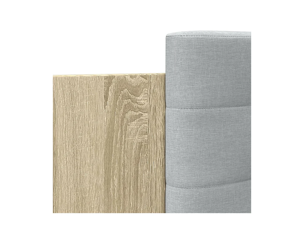 Struttura letto con LED senza materasso Rovere Sonoma 160x200 cm