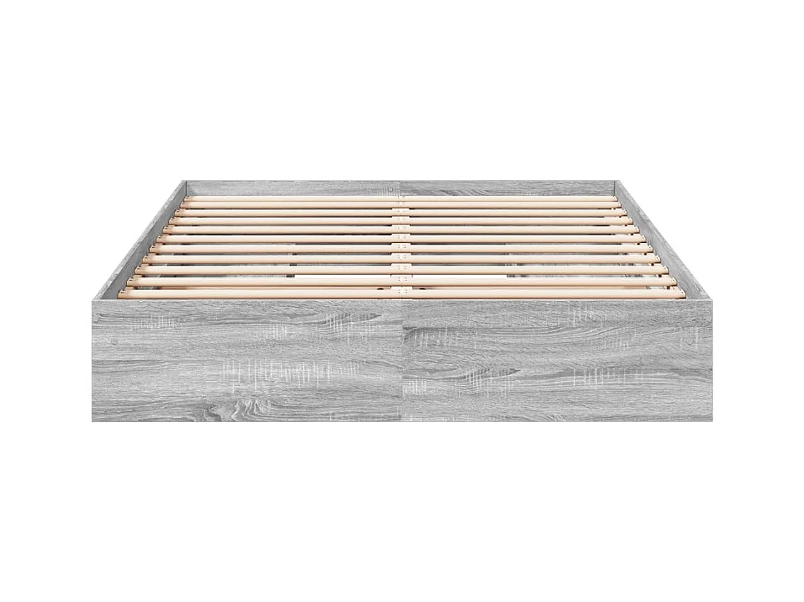 Bedframe met lades zonder matras Sonoma grijs 160x200 cm