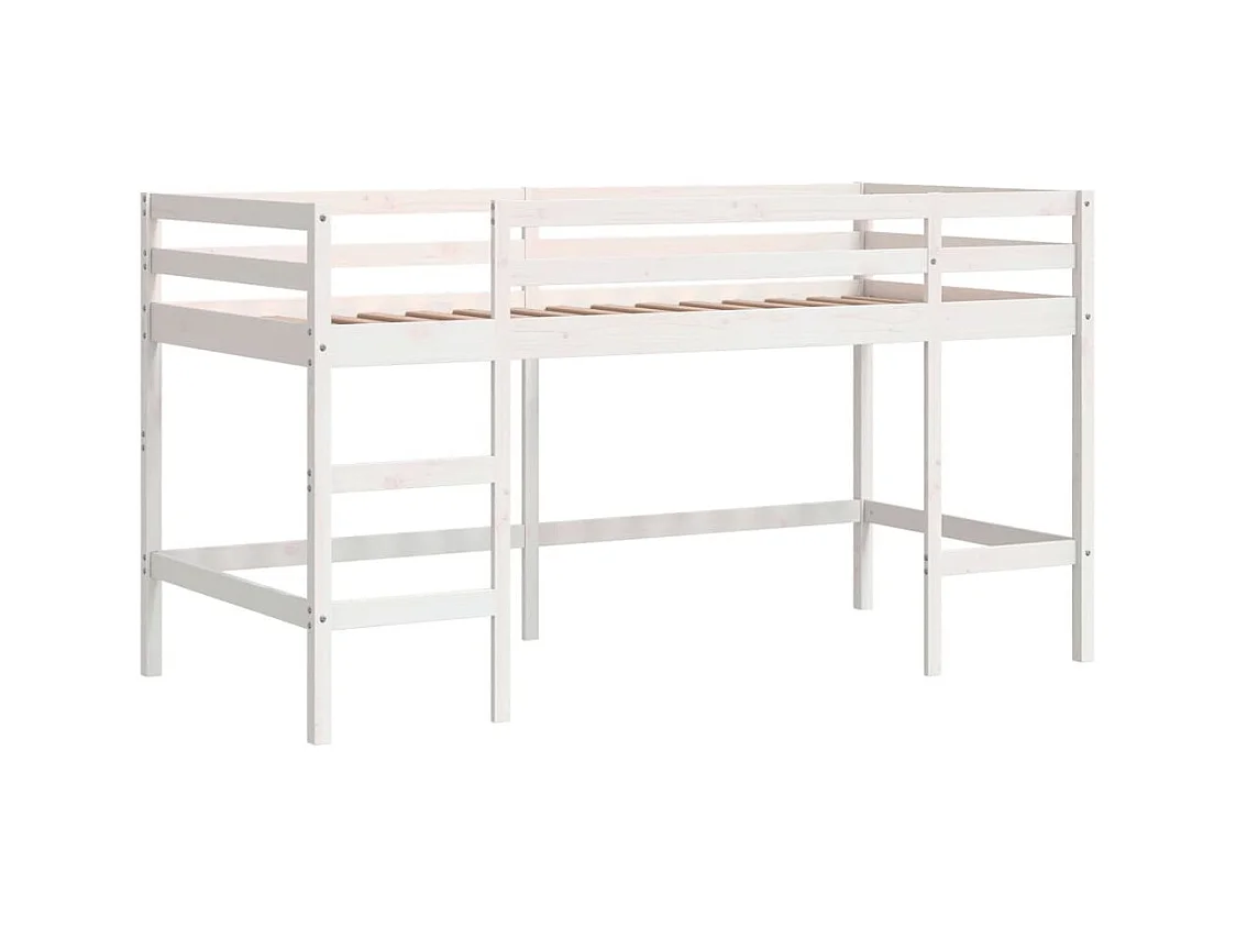 Kinderhoogslaper met gordijnen zonder matras 90x190 cm