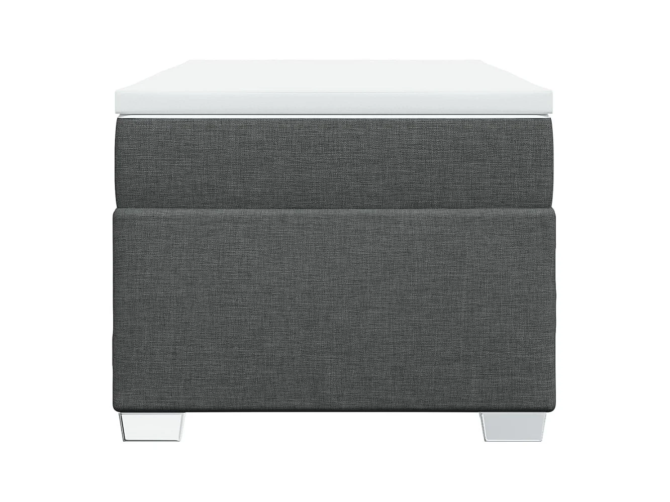 Rete a doghe con materasso Tessuto grigio scuro 90x200 cm