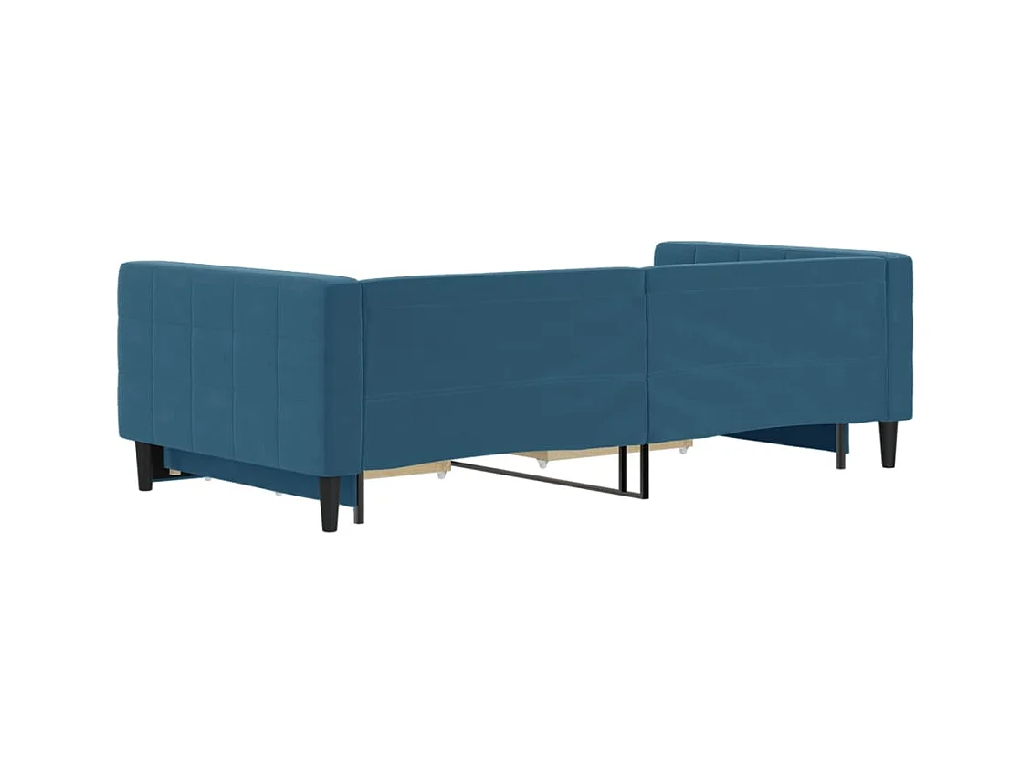 Dagbed met onderschuifbed en lades zonder matras blauw 100x200cm