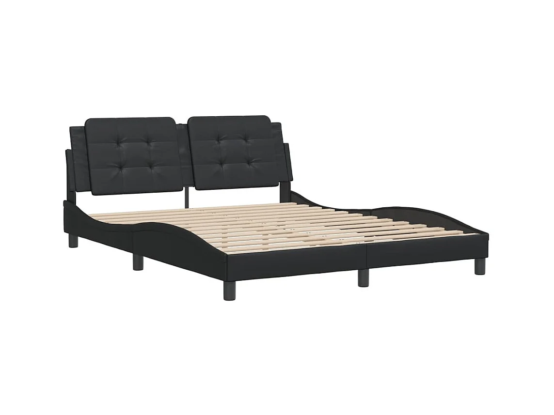 Bedframe zonder matras zwart 160x200 cm kunstleer