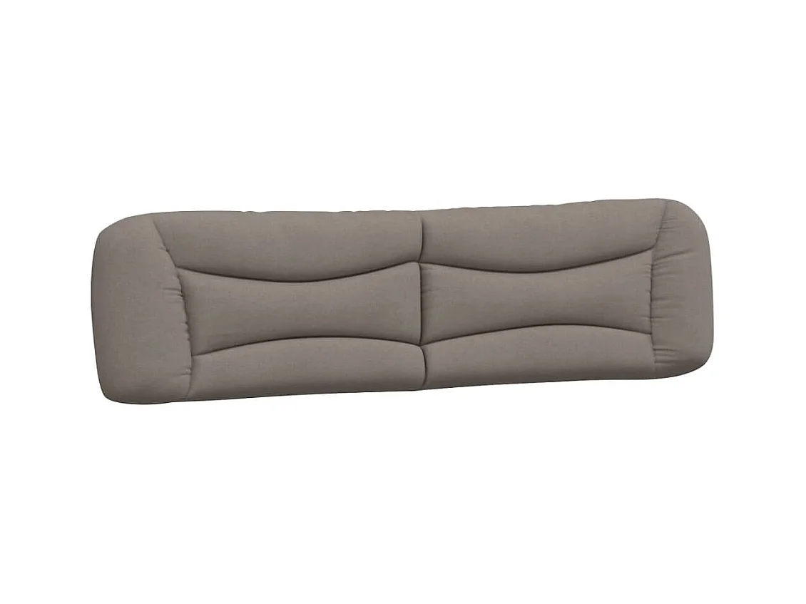 Struttura letto con LED senza materasso in tessuto tortora 200x200 cm