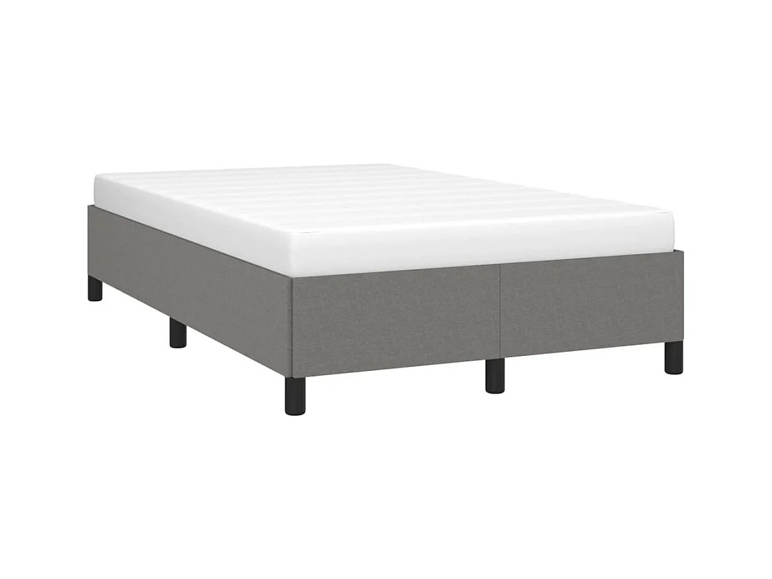 Cadre de lit sans matelas gris foncé 120x200 cm tissu