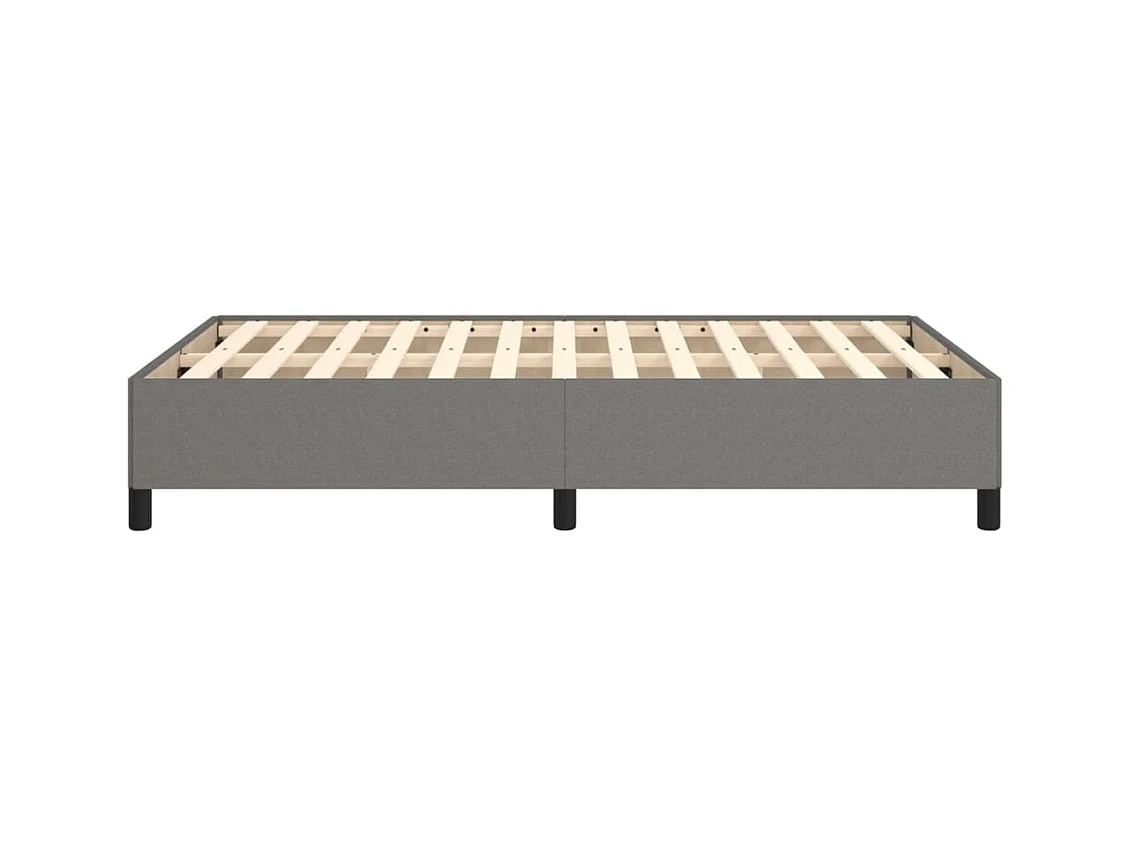 Cadre de lit sans matelas gris foncé 120x200 cm tissu