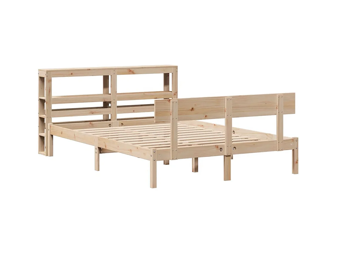 Struttura letto senza materasso 160x200 cm in legno massello di pino