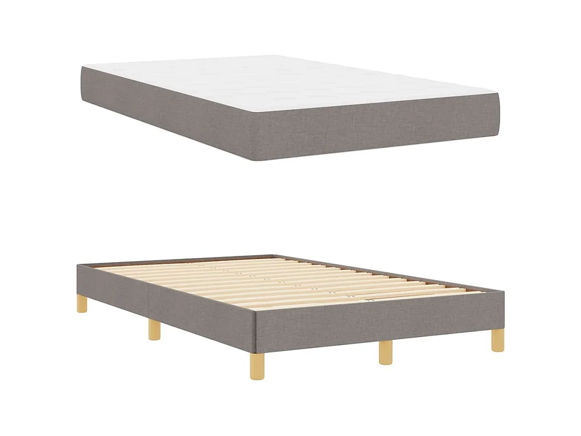 Taupe en Bruin boxspringbed 120 x 190 cm