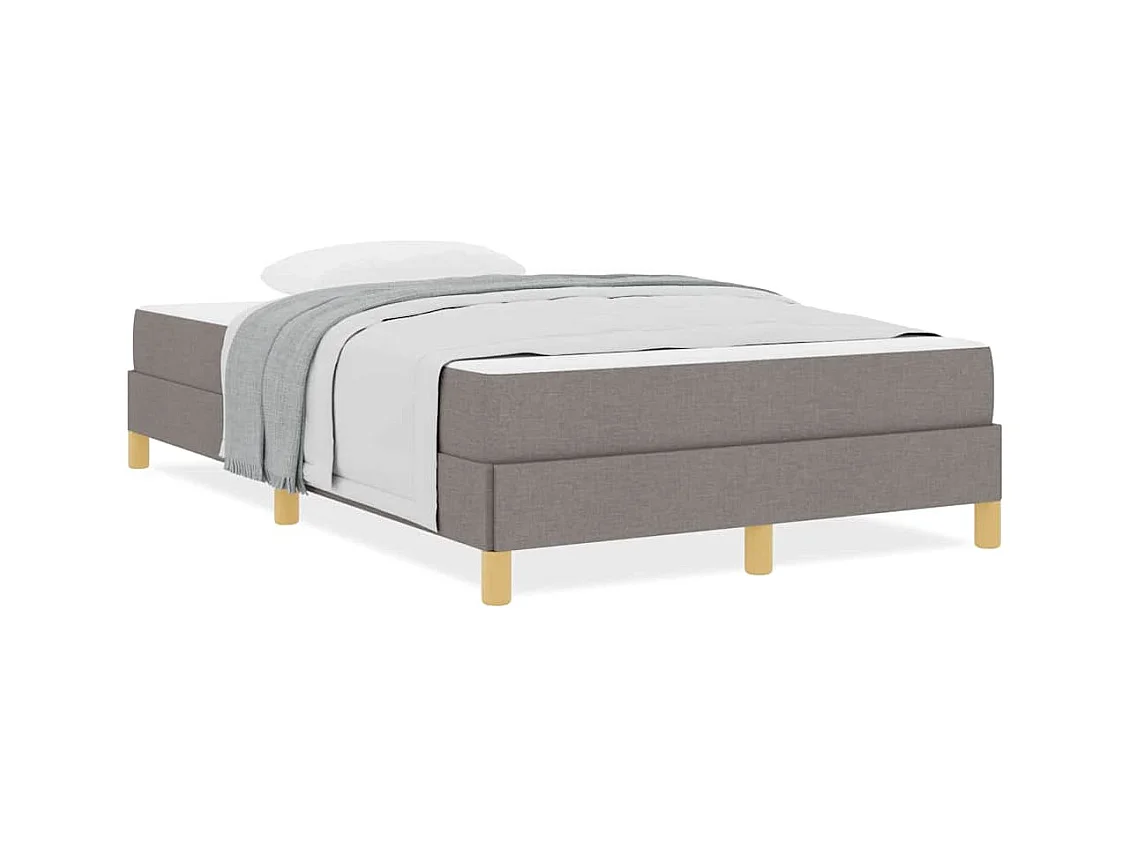 Taupe en Bruin boxspringbed 120 x 190 cm