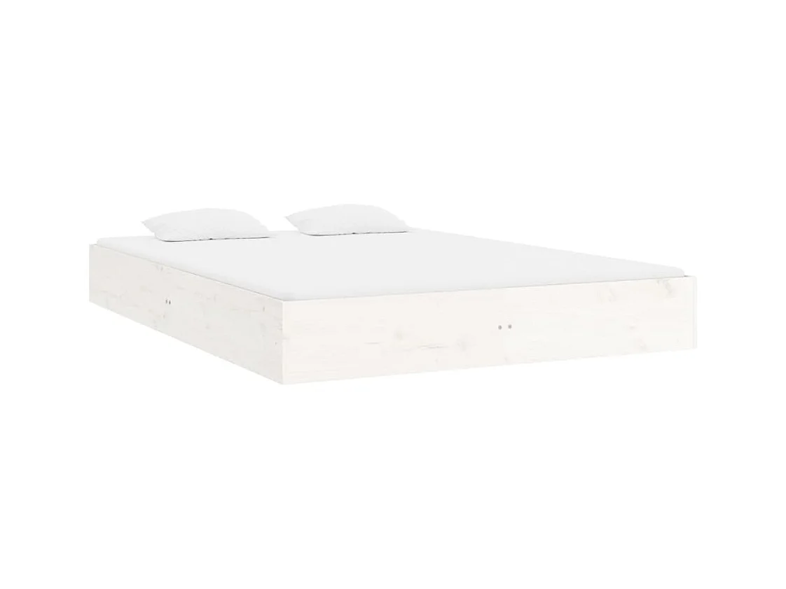 Struttura letto senza materasso in legno massello bianco 160x200 cm