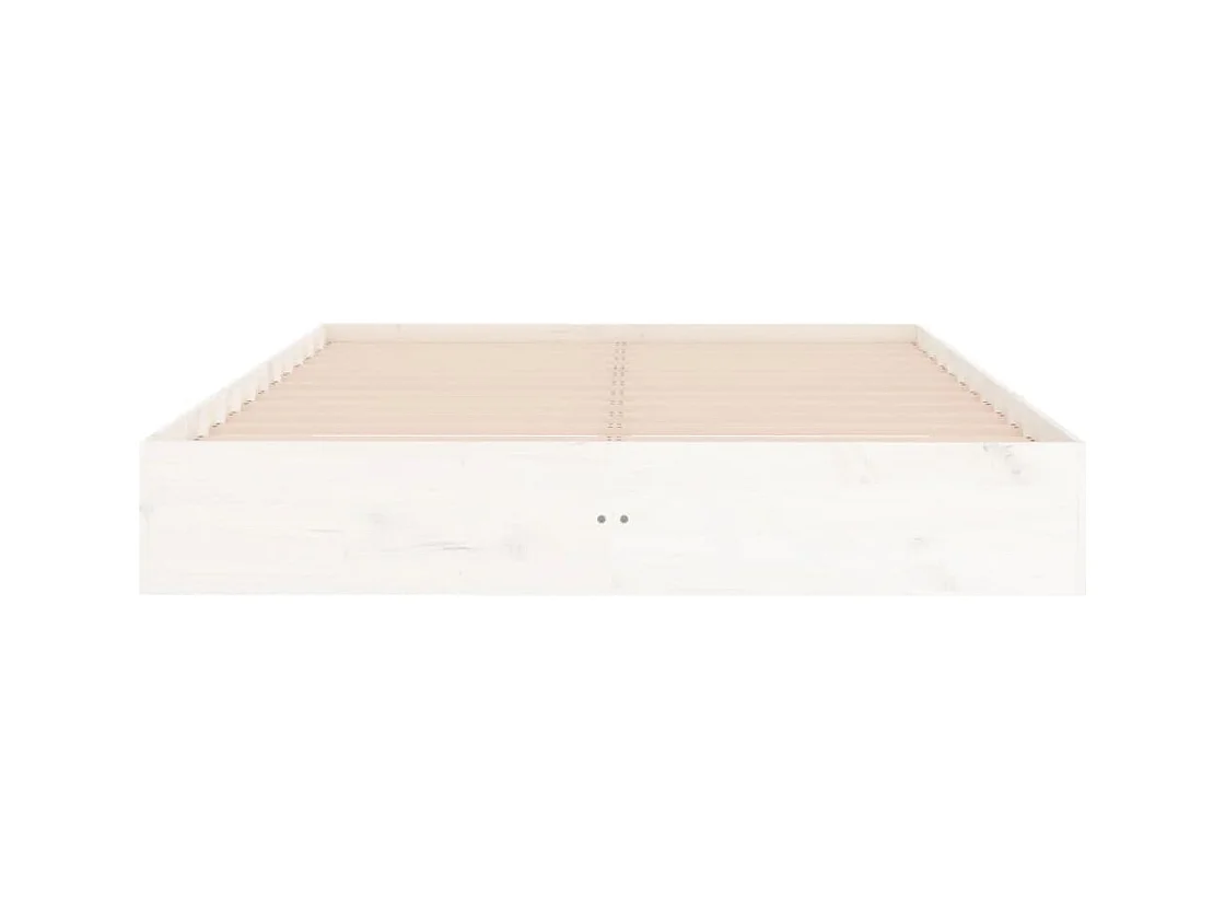 Struttura letto senza materasso in legno massello bianco 160x200 cm