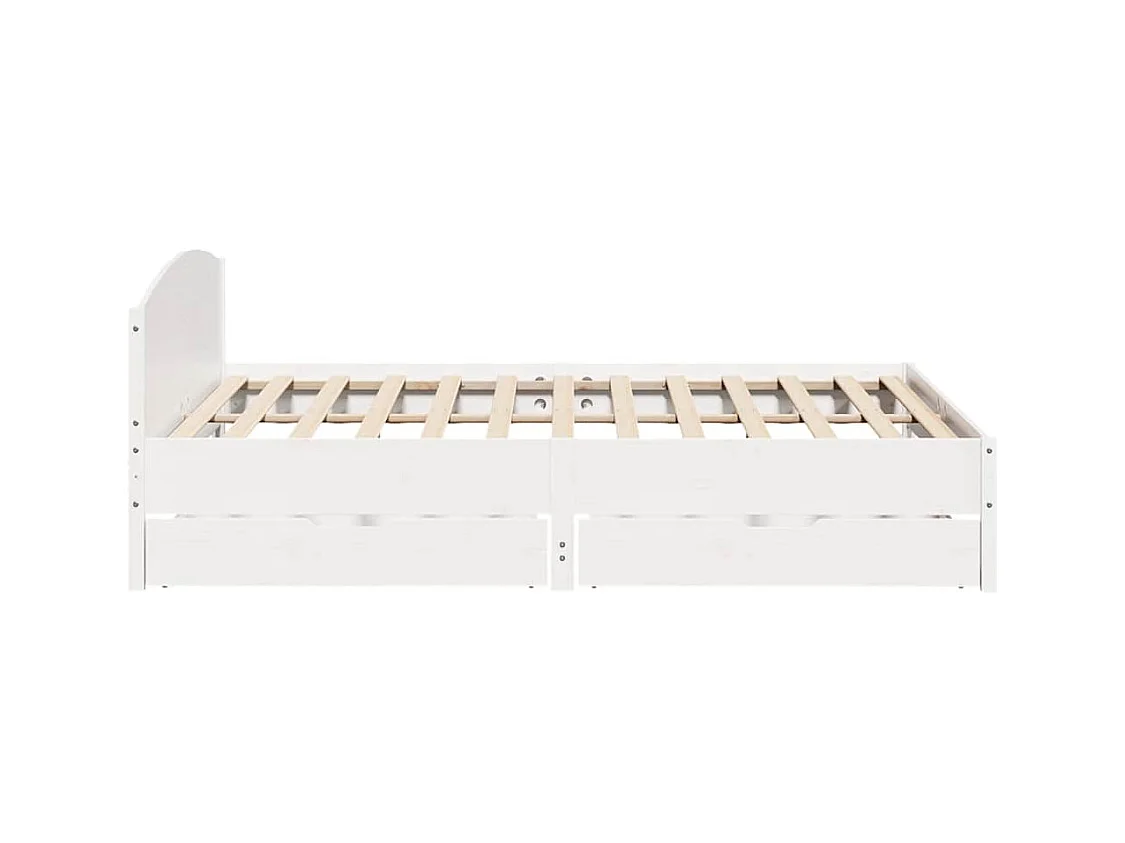 Bedframe zonder matras wit 180x200 cm massief grenenhout