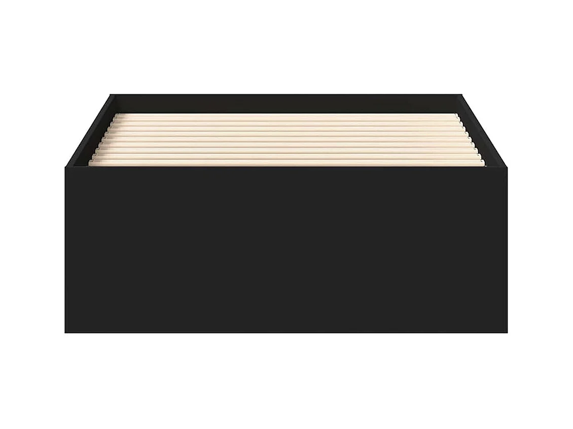 Cadre de lit sans matelas noir 90x200 cm