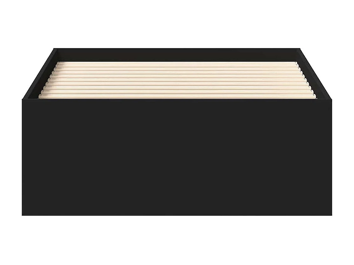 Cadre de lit sans matelas noir 90x200 cm