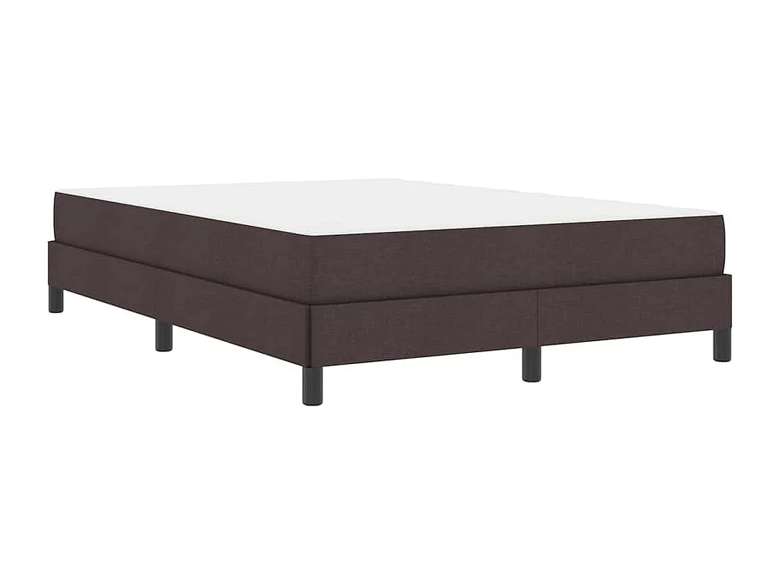 Letto a molle con materasso in tessuto marrone scuro 160 x 200 cm