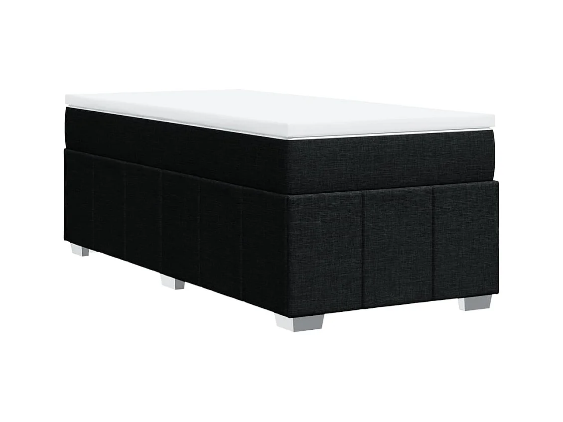 Lattenbodem met matras Zwart 90x190 cm Stof