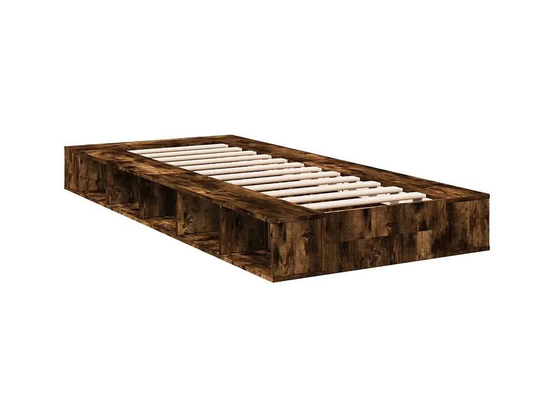 Bedframe zonder matras gerookt eiken 90x200 cm