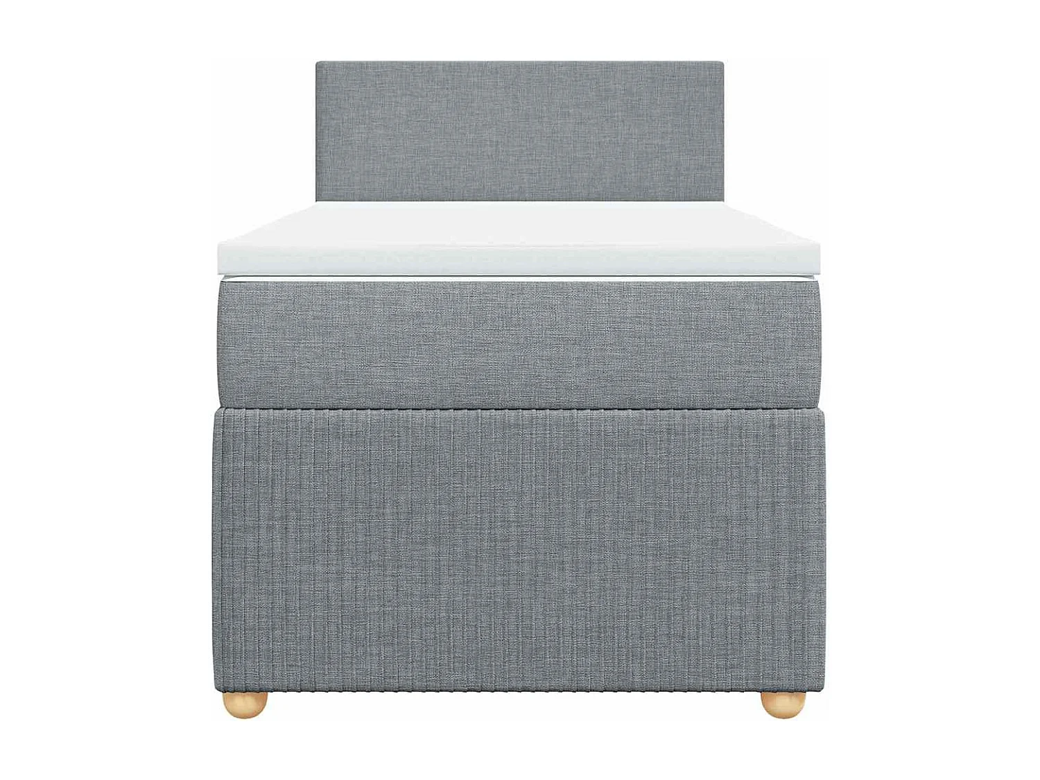 Sommier à lattes de lit avec matelas Gris clair 90x200 cm Tissu