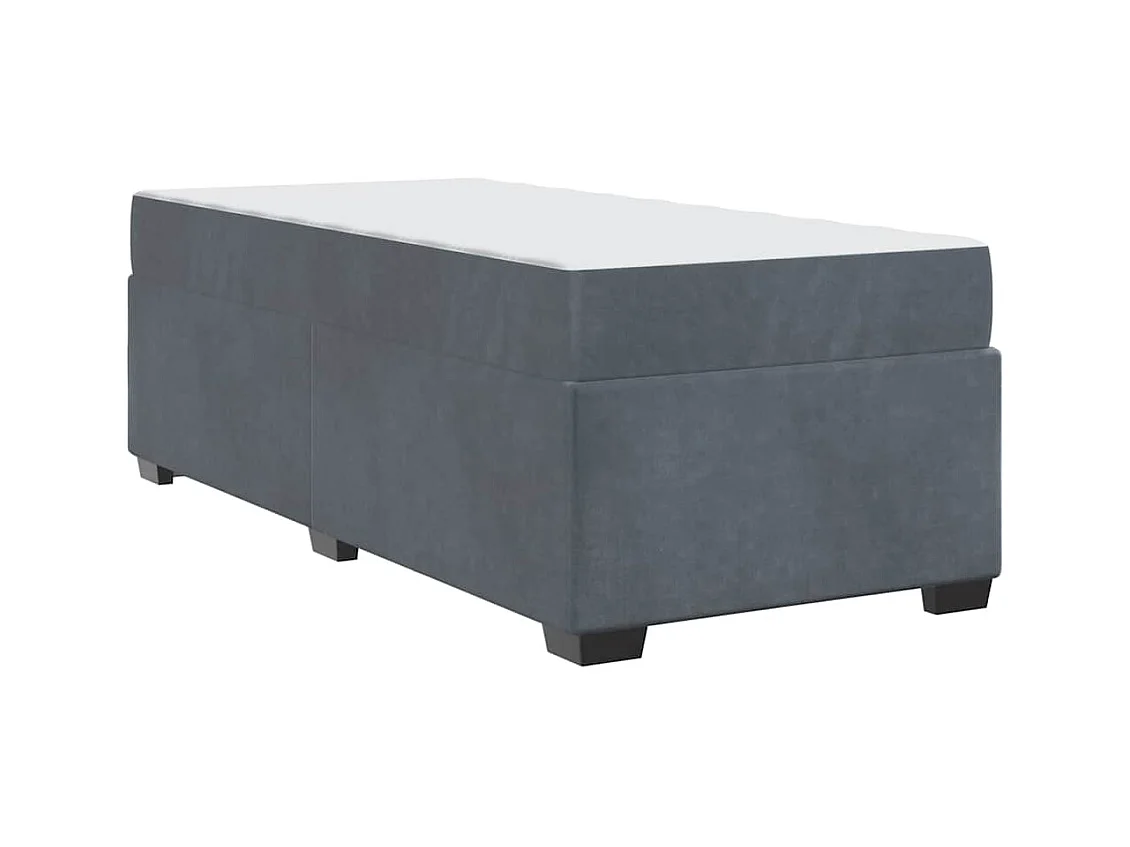 Bedframe met matras Donkergrijs 80 x 200 cm Fluweel