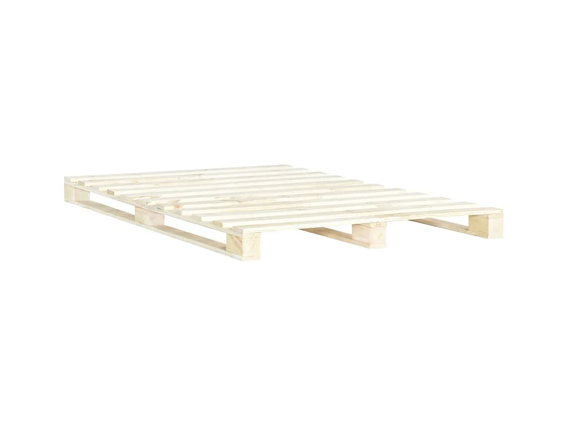 Estructura de cama de palets sin colchón 200x200 cm madera maciza de pino