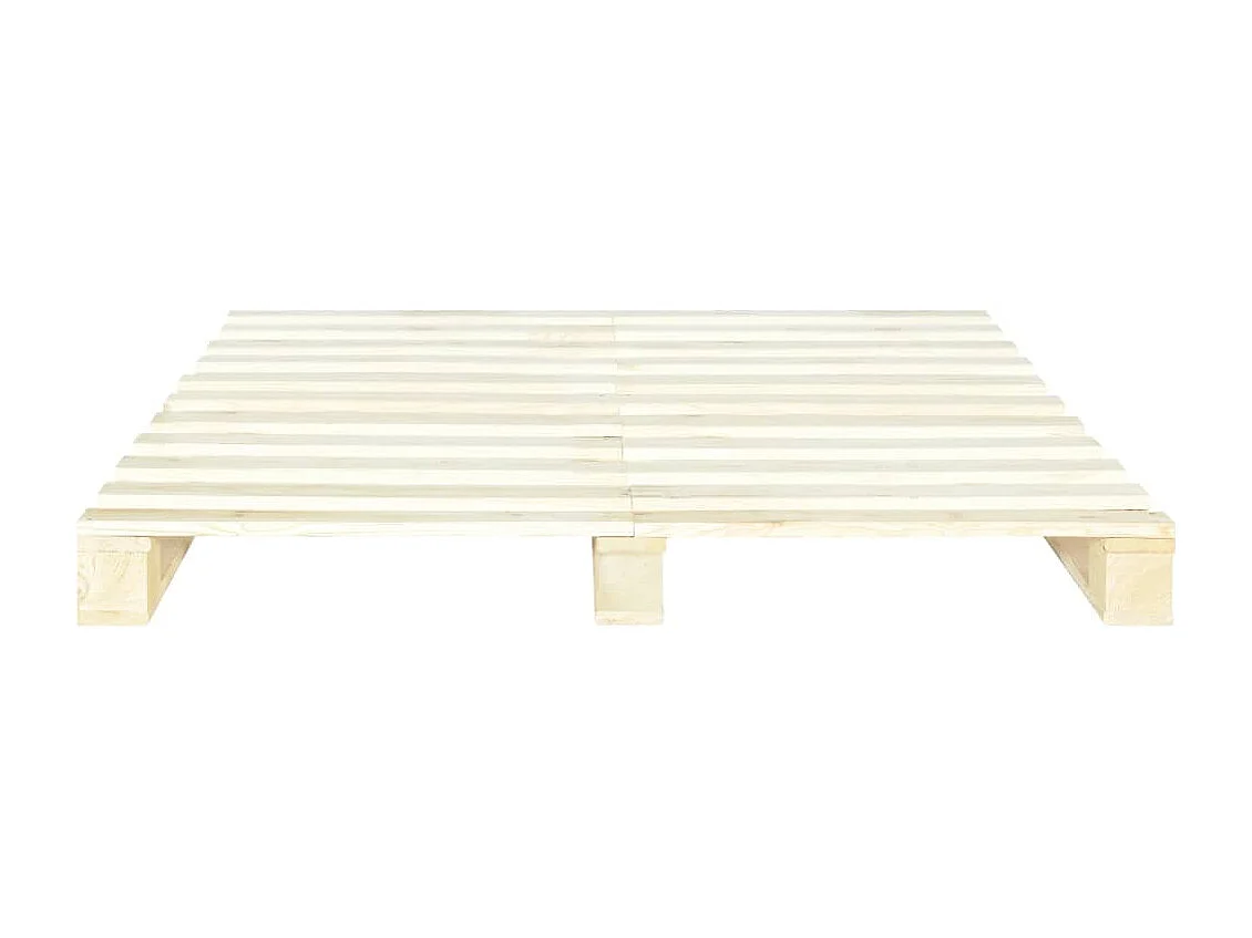 Cadre de lit de palette sans matelas 200x200 cm bois massif pin