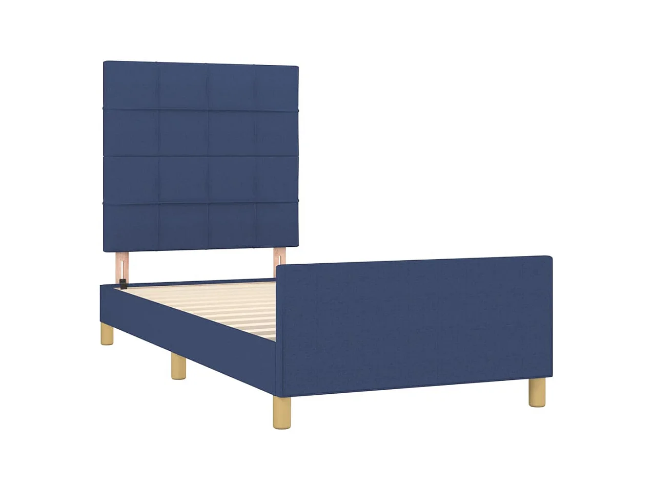 Bedframe zonder matras blauw 80x200 cm stof