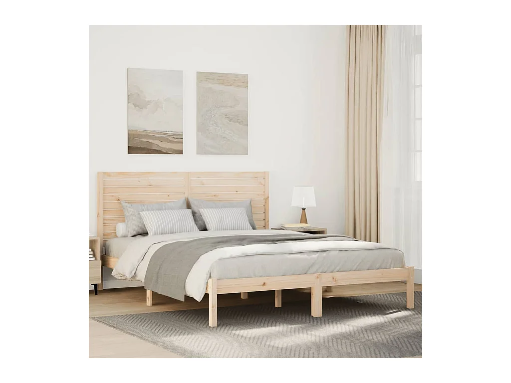Extra lang bedframe zonder matras 140x210 cm massief hout