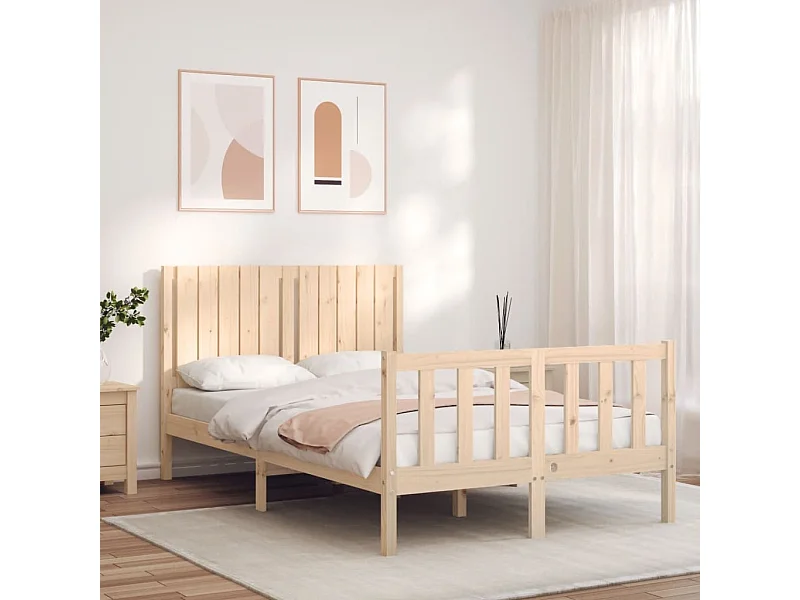 Cadre de lit sans matelas 120x200 cm bois de pin massif