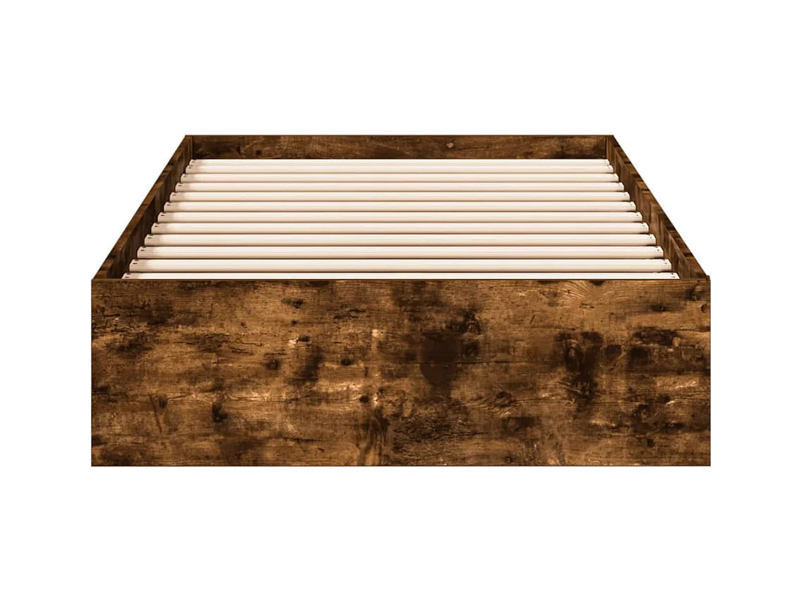 Struttura letto con cassetti senza materasso rovere affumicato 90x190 cm
