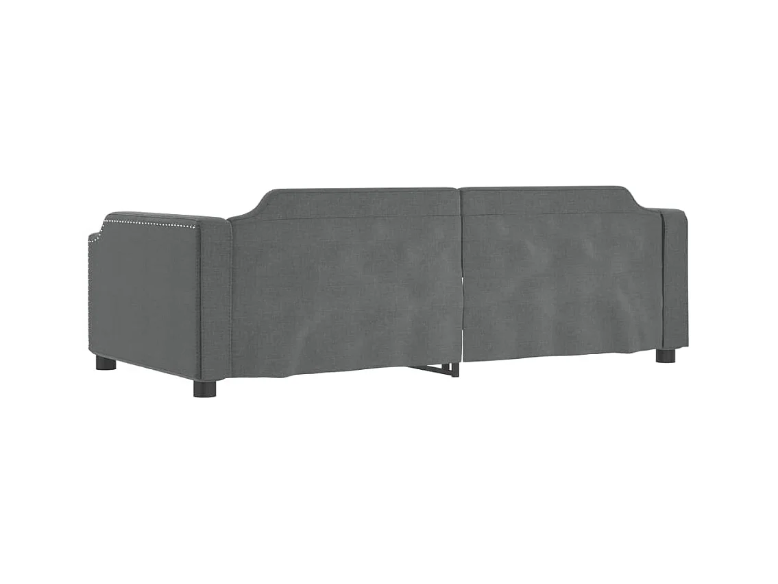Lit de repos gris foncé 100x200 cm tissu