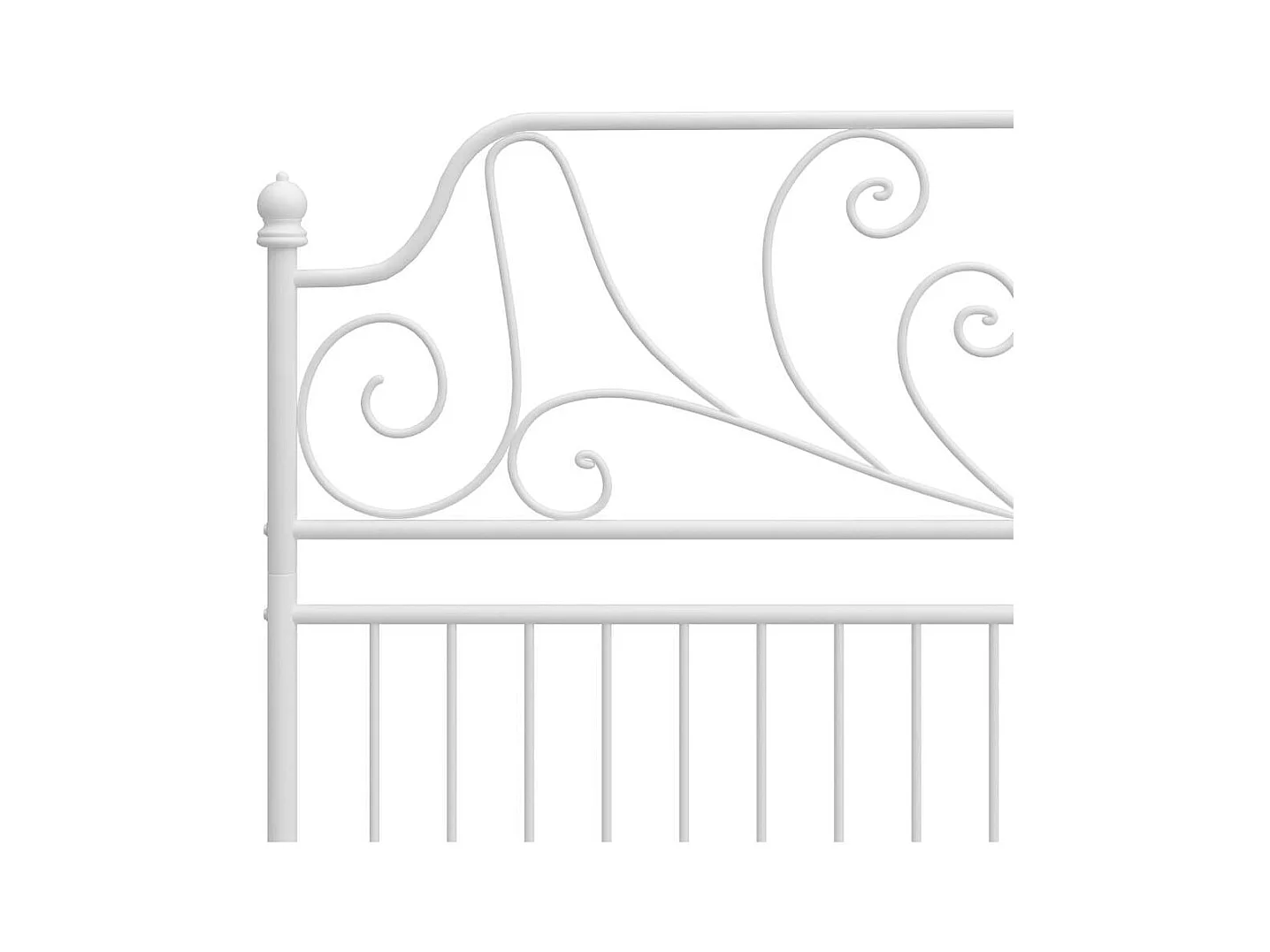 Struttura letto e testiera senza materasso bianco 160x200 cm metallo